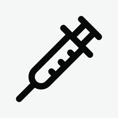 Inject icon vector illustration in line style about medical, use for website mobile app presentation