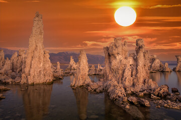 Mono Lake is a salty alkaline lake in Mono County, California, United States of America. It has an...