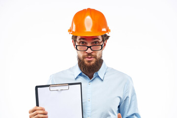 emotional man professional working profession protective uniform