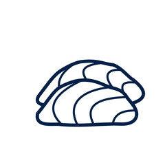Sashimi icon logo template isolated on white background.