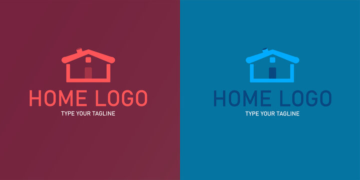 illustration of a christmas background home logo