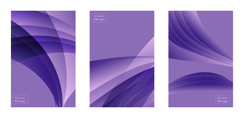 Obraz na płótnie Canvas Set of purple cover background
