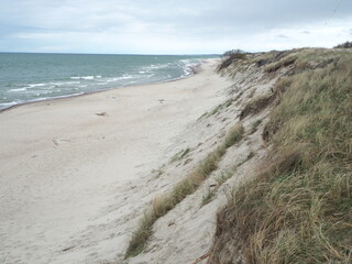 Sand dunes by the sea. Reserve Curonian Spit 