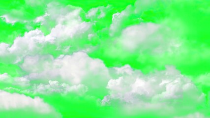 3d illustration - Clouds effect on green screen