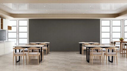 office pantry or kitchen room for company wall logo mockup