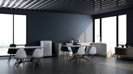 office pantry or kitchen room for company wall logo mockup