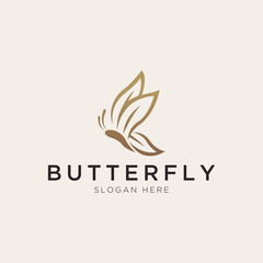 Luxury butterfly logo template