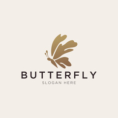 Luxury butterfly logo template