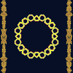 Wallpaper background from the pattern and ribbons. Vector graphics for decoration.