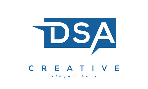 Creative Initial DSA Letter Logo Design Vector