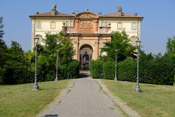 Verdi Museum. Giuseppe Verdi Museum in Busseto.Ancient Villa Pallavicino with the park surrounded...