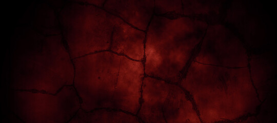 Dark Red horror scary background. Dark grunge red texture concrete