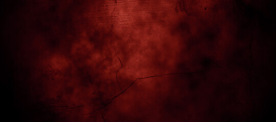 Dark Red horror scary background. Dark grunge red texture concrete