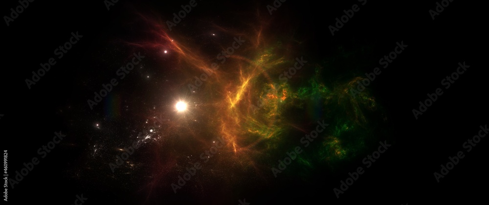 Wall mural planets and galaxy, science fiction wallpaper. astronomy is the scientific study of the universe