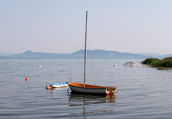 boat on the Balaton lake