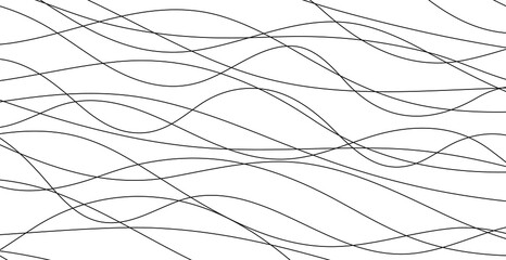 Hand drawn lines. Abstract pattern wave simple seamless, smooth pattern, web design, greeting card, textile, Technology background, Eps 10 vector illustration