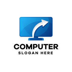 Computer Gradient Logo Design