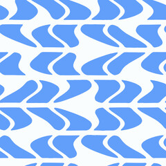 Fototapeta premium Vector seamless pattern. Abstract striped texture with bold monochrome waves. Creative background with blots. Decorative design with distortion effect for scarf, rug, clothing, duvet cover