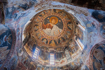 Kuppelgem&auml;lde in der Kirche der "Hl. Apostel", Pyrgi, Insel Chios, &Auml;g&auml;is, Griechenland