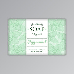 Mint Soap Bar Packaging Label