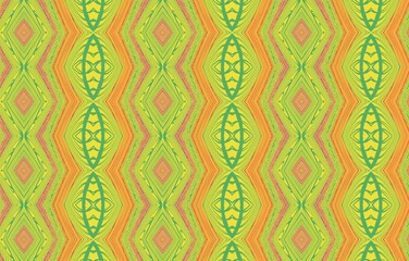Colorful pattern for textile and design. Geometric ethnic pattern design for background or wallpaper. Abstract pattern. Texture with wavy, curves lines. Bright dynamic background with colorful wavy st