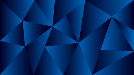 Obraz premium Blue gradient geometric background. Design pattern of triangulations. Vector illustration