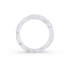 Round cheese packaging mockup template white paper. Isolated on white background