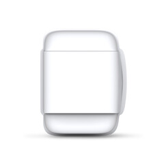 Eggs carton packaging mockup template white. Launch box isolated