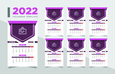 2022 wall calendar template, wall calendar 2022
