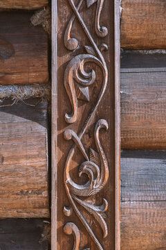 wooden carving fragment
