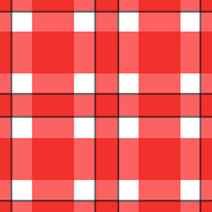 Seamless pattern red buffalo plaid vector illustration