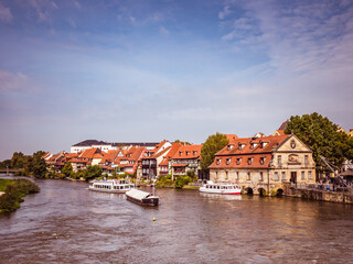 Fototapeta na wymiar View over Little Venice in Bamberg