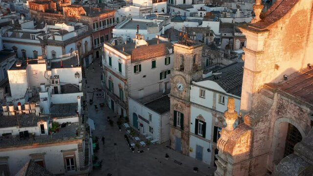 Aerial view of Martina Franca, Italy. Puglia