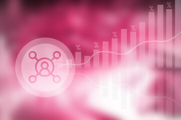 2d illustration futuristic business background pattern graph concept
