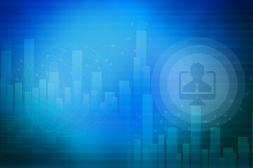 2d illustration futuristic business background pattern graph concept
