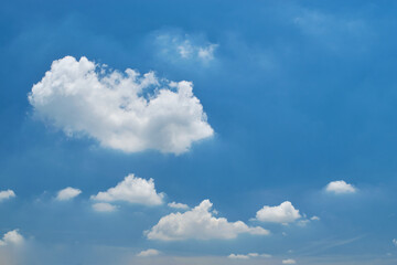 clouds white soft in the vast blue sky