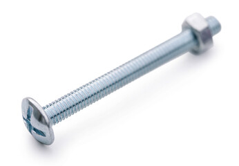 new bolt with nut closeup