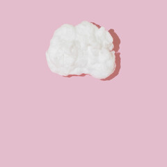 cloud soft  on a pink background.concept aesthetic design.imagination abstract sky