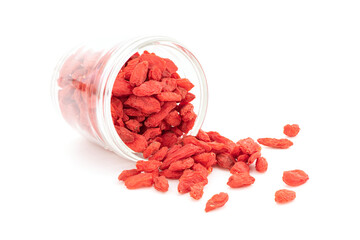 Goji berry seeds isolated on white background.