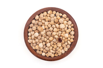 Siam cardamom or amomum verum fruits isolated on white background with clipping path, top view,flat lay.