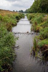 The fresh water flows through the fish passage at the river named 'the Berkel' near the village of...