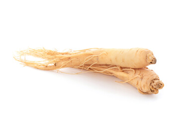 Ginseng isolated on white background.