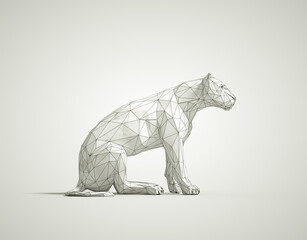 Low poly lioness