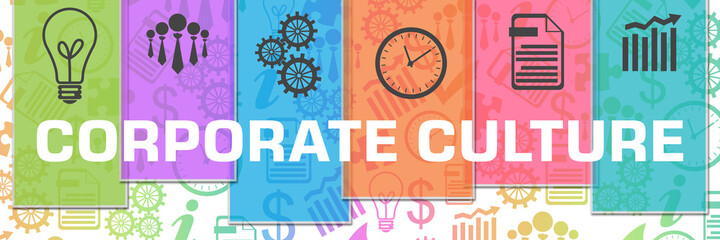Corporate Culture Business Symbols Colorful Texture Stripes 