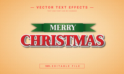 Merry Christmas editable  text effect