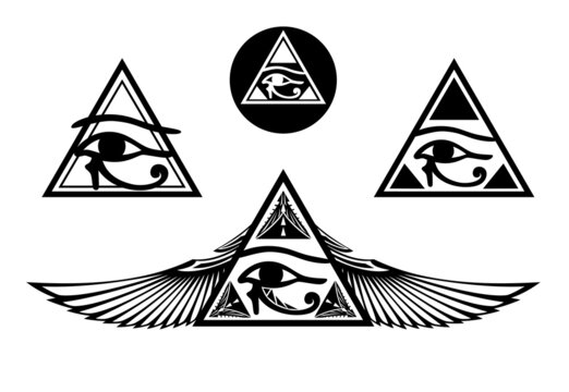 Vector All Seeing Eye Pyramid Symbol Stock Vector (Royalty Free) 342261419  | Shutterstock