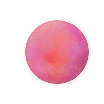 Georgeous illustration of the isolated pink and red planet on the white background. A part of the misterious universe.