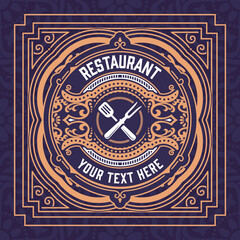 Western card with vintage style