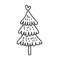 Christmas pine tree outline svg 