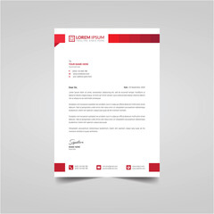 Colorful Business style minimal letterhead template design vector a4 size